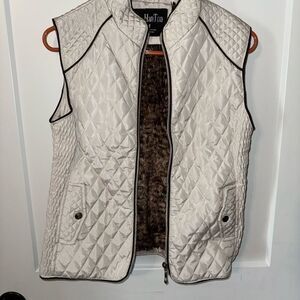 Women's Quilted Cream Vest